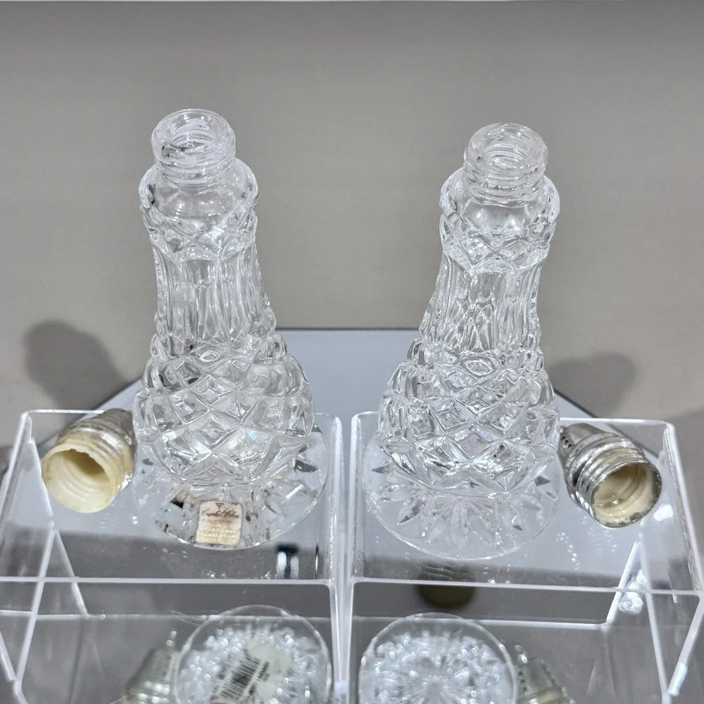 Crystal Clear Czech Republic Essex Salt & Pepper Shaker‎ Set Approx 8